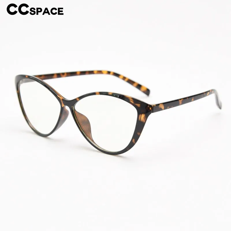 CCspace Women's Full Rim Big Cat Eye Tr 90 Titanium Eyeglasses 55454