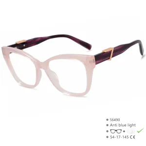 CCspace Women's Full Rim Cat Eye Acetate Tr 90 Eyeglasses 56490