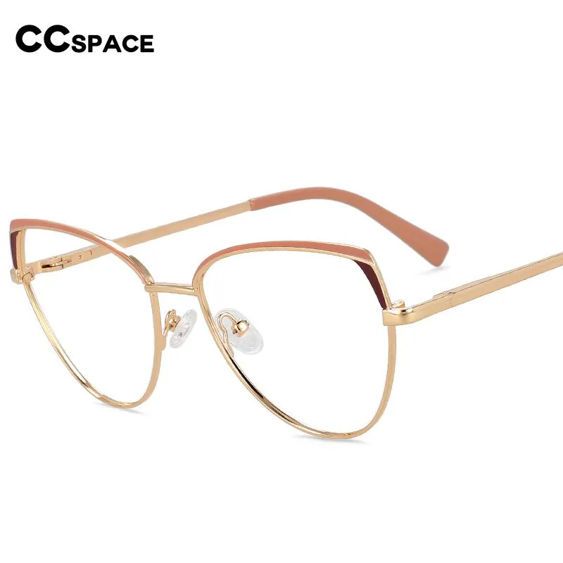 CCspace Women's Full RIm Cat Eye Alloy Eyeglasses 56523