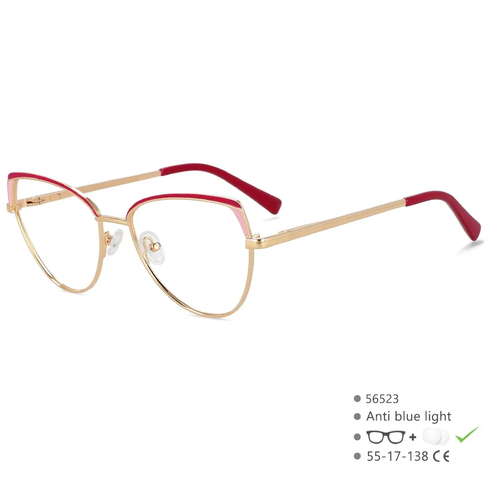 CCspace Women's Full RIm Cat Eye Alloy Eyeglasses 56523