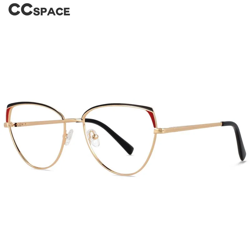 CCspace Women's Full RIm Cat Eye Alloy Eyeglasses 56523