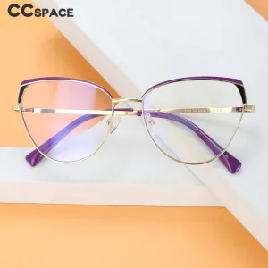 CCspace Women's Full RIm Cat Eye Alloy Eyeglasses 56523