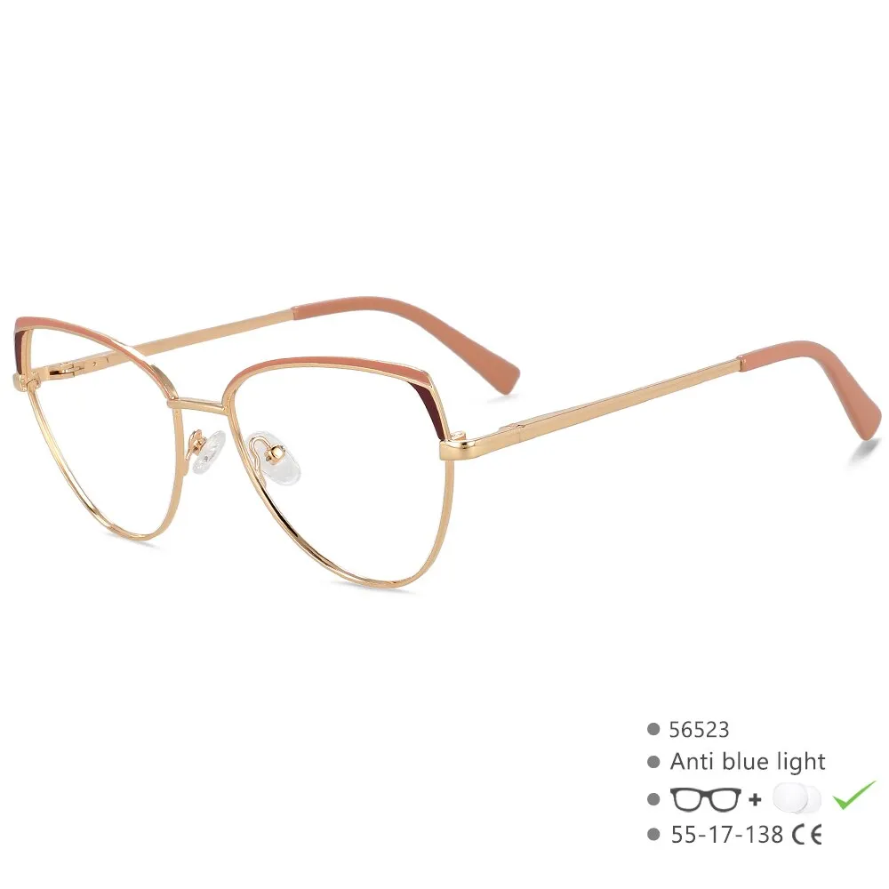 CCspace Women's Full RIm Cat Eye Alloy Eyeglasses 56523