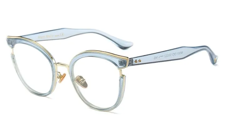 CCspace Women's Full Rim Cat Eye Alloy Frame Eyeglasses 45376