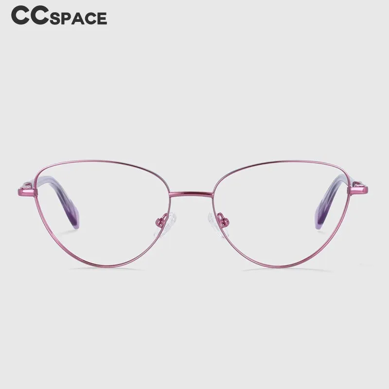 CCspace Women's Full Rim Cat Eye Alloy Frame Eyeglasses 53997