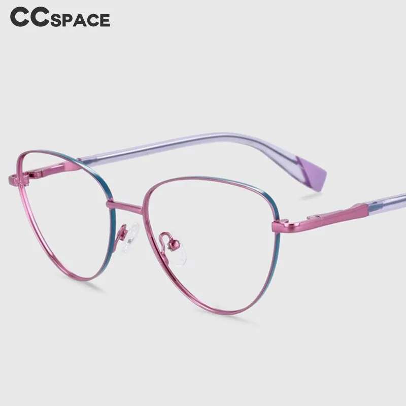 CCspace Women's Full Rim Cat Eye Alloy Frame Eyeglasses 53997