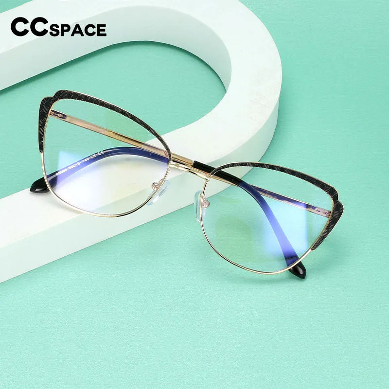 CCspace Women's Full Rim Cat Eye Alloy Frame Eyeglasses 54546