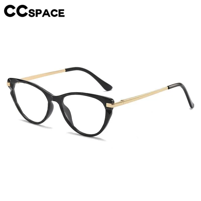 CCspace Women's Full Rim Cat Eye Pc Plastic Alloy Photochromic Eyeglasses 56775