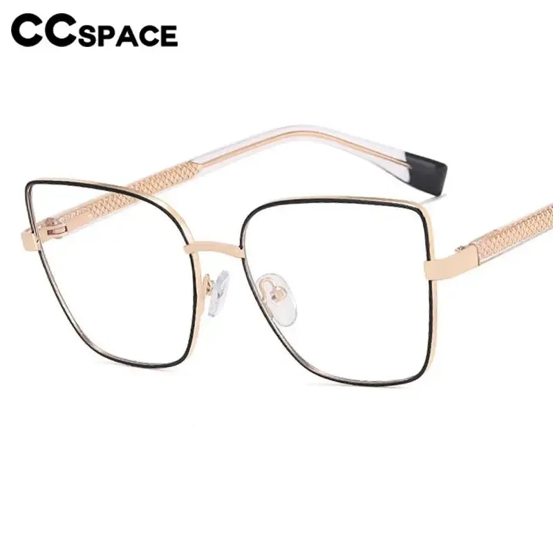 CCspace Women's Full Rim Cat Eye Square Alloy Eyeglasses 57382