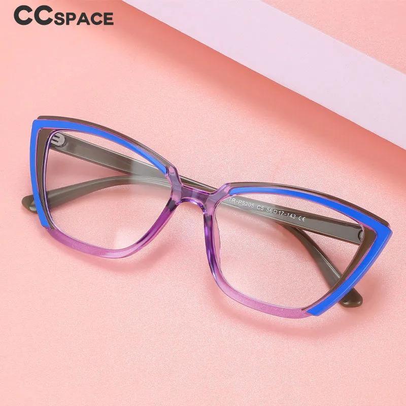 CCspace Women's Full Rim Cat Eye Tr 90 Eyeglasses 56415