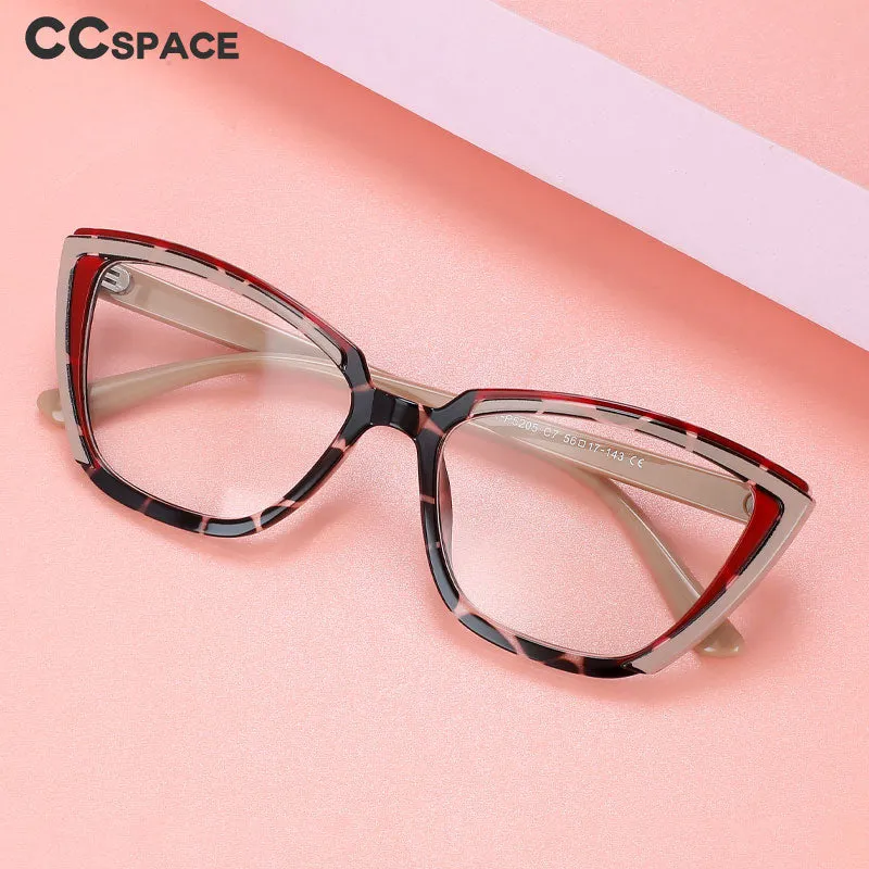 CCspace Women's Full Rim Cat Eye Tr 90 Eyeglasses 56415