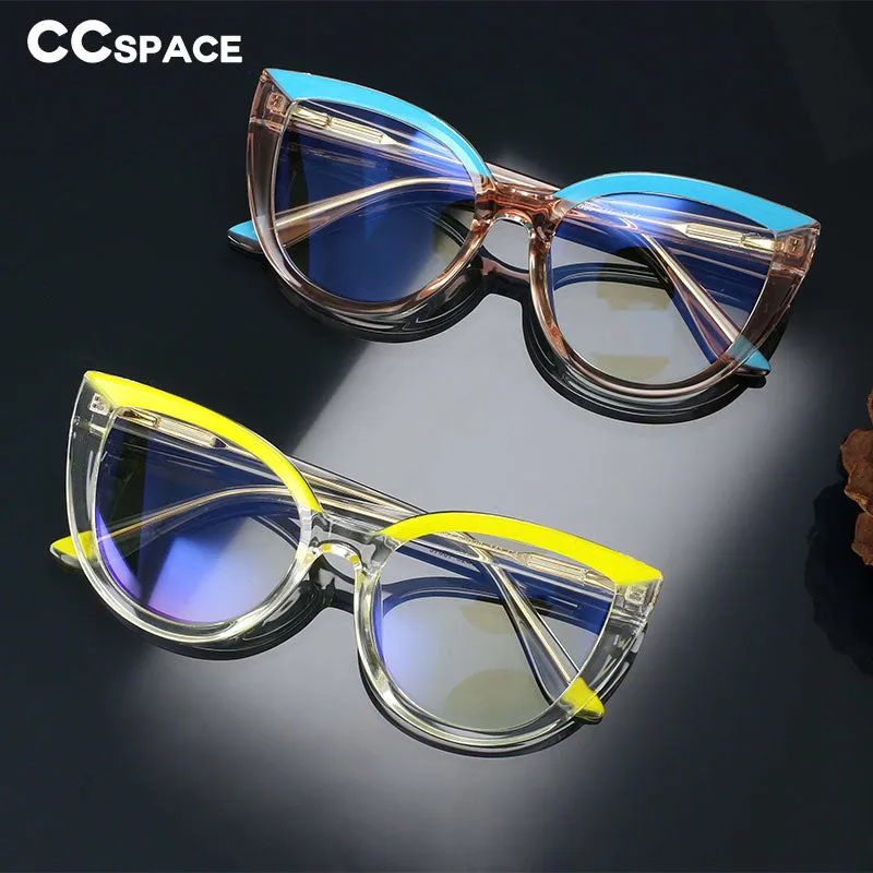 CCspace Women's Full Rim Cat Eye Tr 90 Titanium Reading Glasses R54637