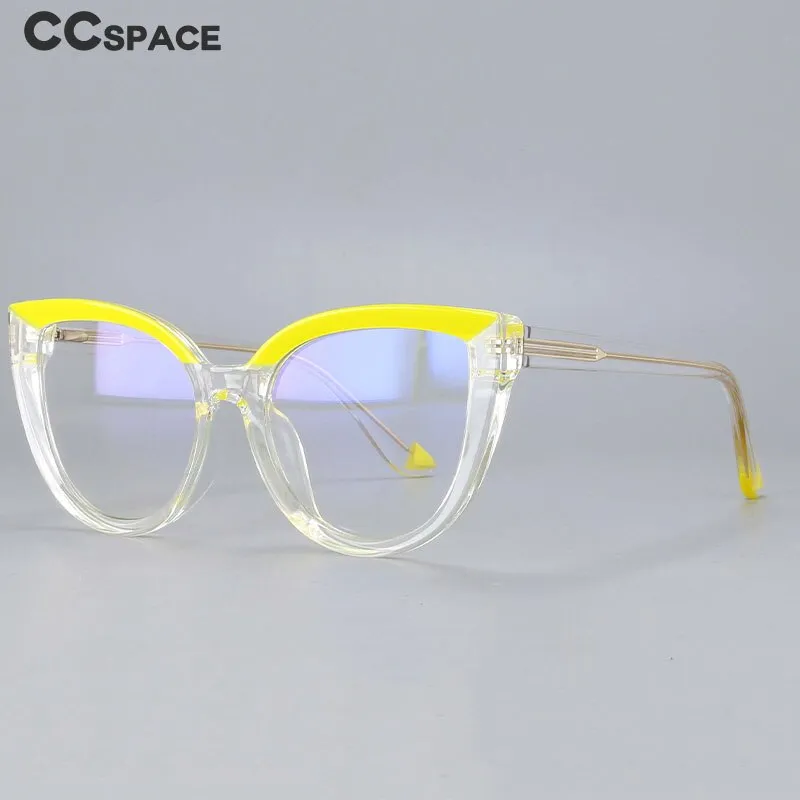 CCspace Women's Full Rim Cat Eye Tr 90 Titanium Reading Glasses R54637