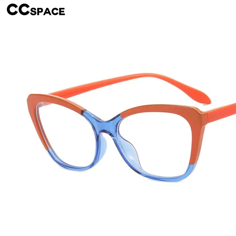 CCspace Women's Full Rim Large Cat Eye Tr 90 Titanium Frame Eyeglasses 54571