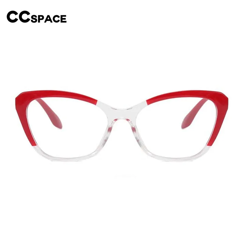 CCspace Women's Full Rim Large Cat Eye Tr 90 Titanium Frame Eyeglasses 54571