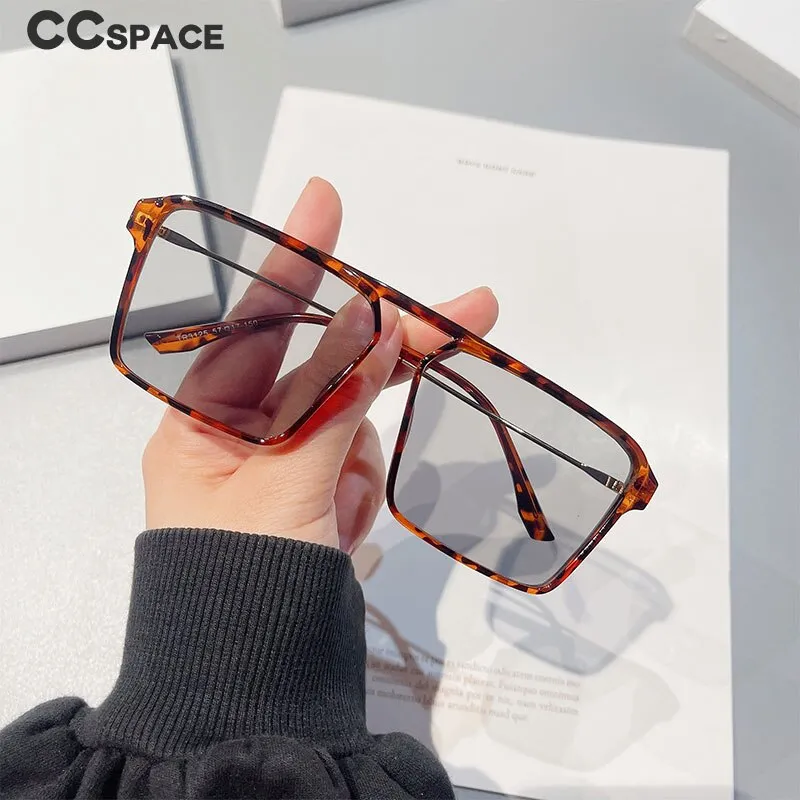 CCspace Women's Full Rim Large Rectangle Square Tr 90 Titanium Eyeglasses 53956