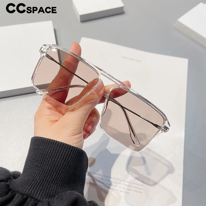 CCspace Women's Full Rim Large Rectangle Square Tr 90 Titanium Eyeglasses 53956