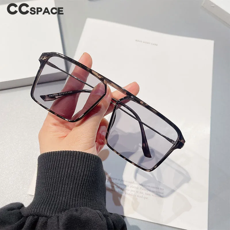 CCspace Women's Full Rim Large Rectangle Square Tr 90 Titanium Eyeglasses 53956