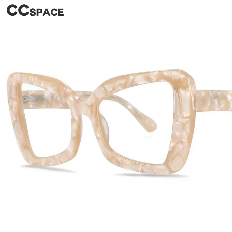 CCspace Women's Full Rim Oversized Butterfly Acetate Hyperopic Reading Glasses R54066