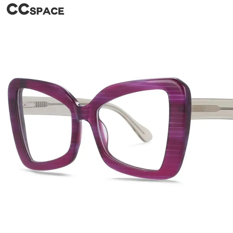 CCspace Women's Full Rim Oversized Butterfly Acetate Hyperopic Reading Glasses R54066