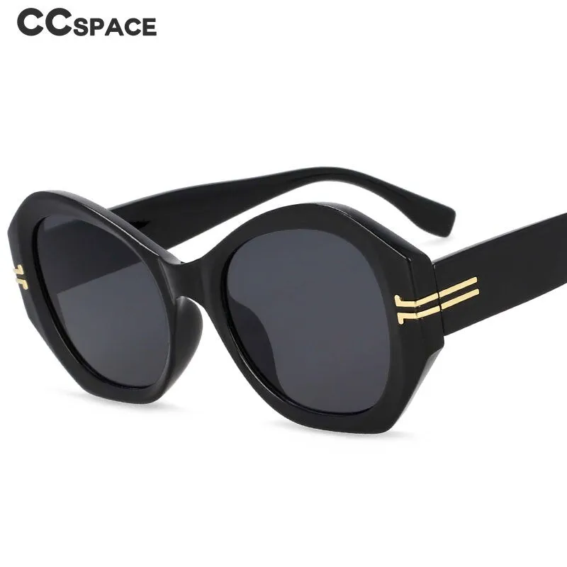 CCspace Women's Full Rim Oversized Square Oval Resin Sunglasses 54432