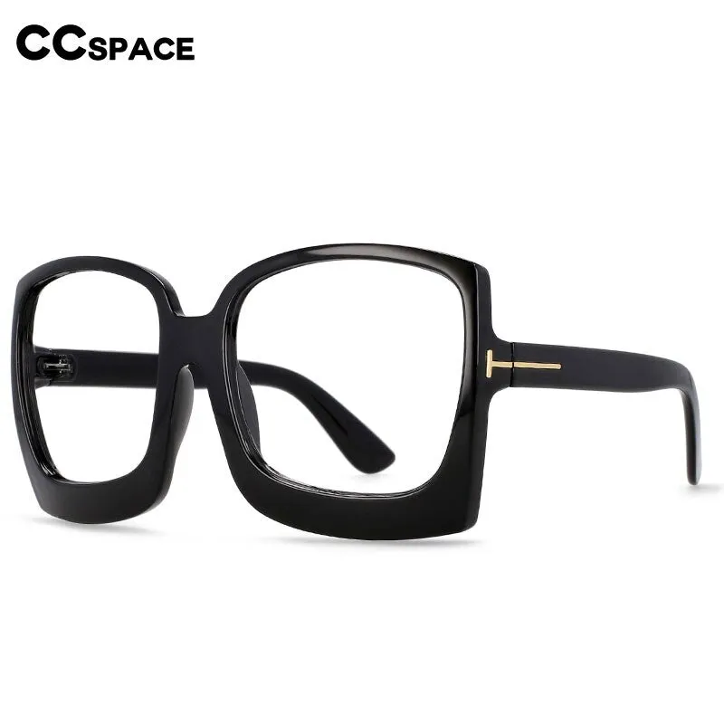 CCspace Women's Full Rim Oversized Square Resin Frame Eyeglasses 54480