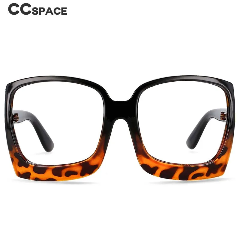 CCspace Women's Full Rim Oversized Square Resin Frame Eyeglasses 54480