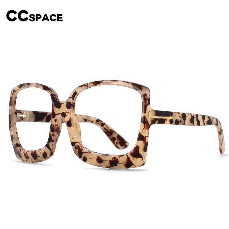 CCspace Women's Full Rim Oversized Square Resin Frame Eyeglasses 54480