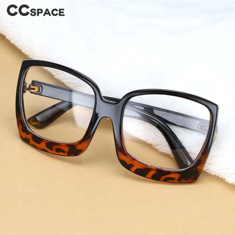 CCspace Women's Full Rim Oversized Square Resin Frame Eyeglasses 54480