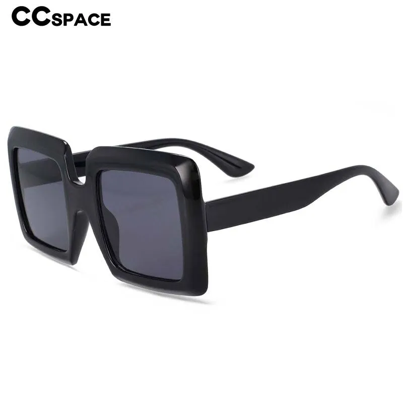 CCspace Women's Full Rim Oversized Square Resin Frame Sunglasses 54244