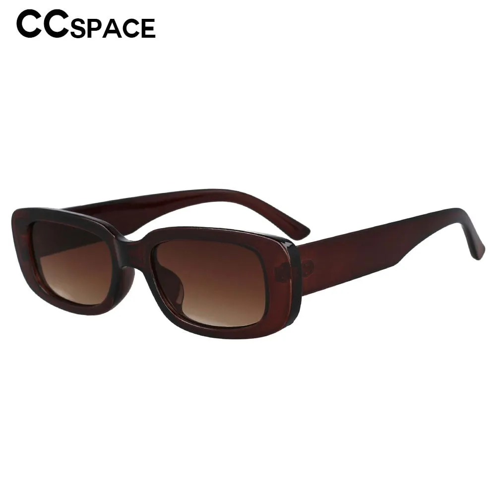 CCspace Women's Full Rim Rectangle Resin Frame Sunglasses 53122