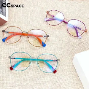 CCspace Women's Full Rim Round Acetate Alloy Frame Eyeglasses 54263