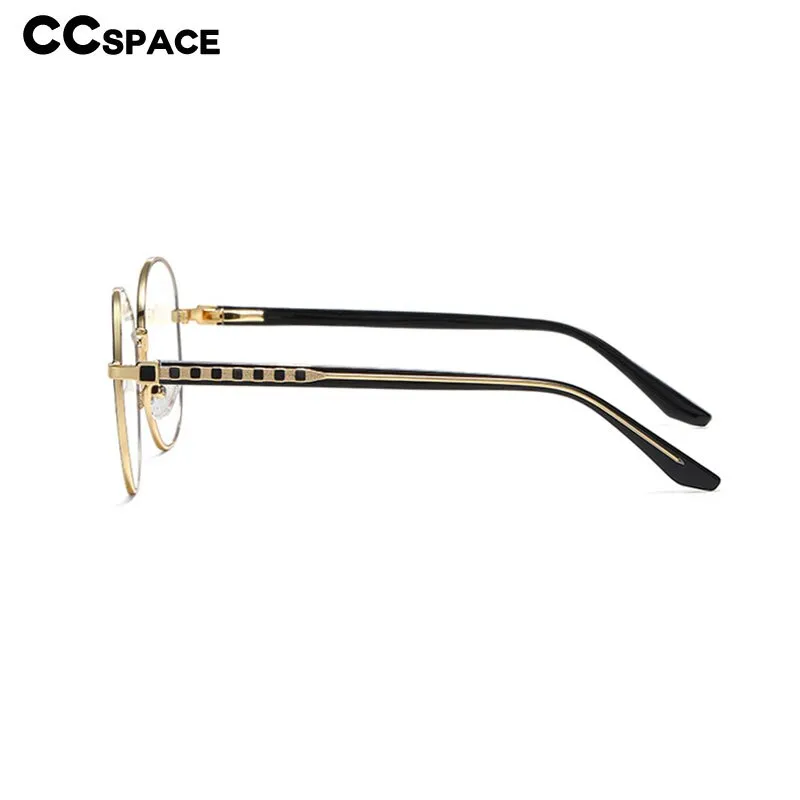 CCspace Womens Round Full-Rim Alloy Eyeglasses 56522