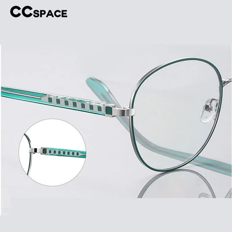 CCspace Womens Round Full-Rim Alloy Eyeglasses 56522