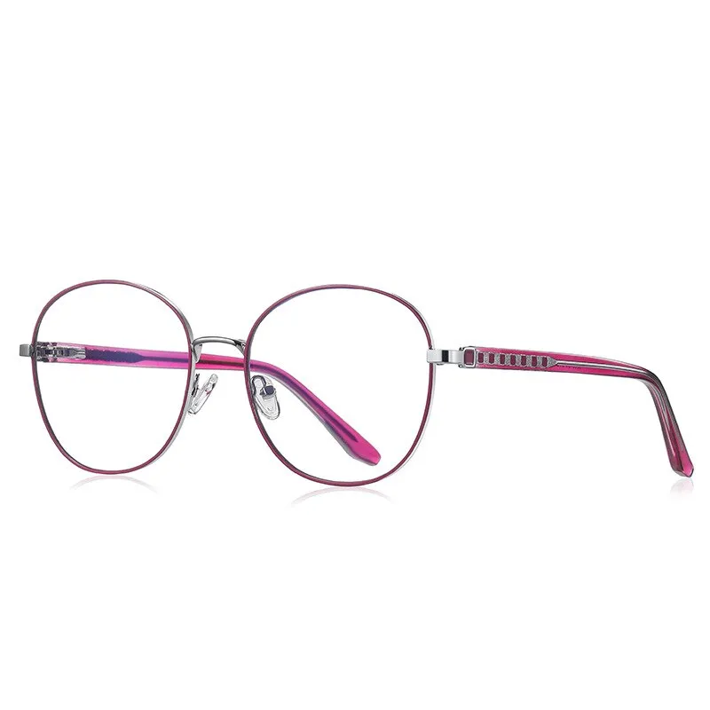 CCspace Womens Round Full-Rim Alloy Eyeglasses 56522