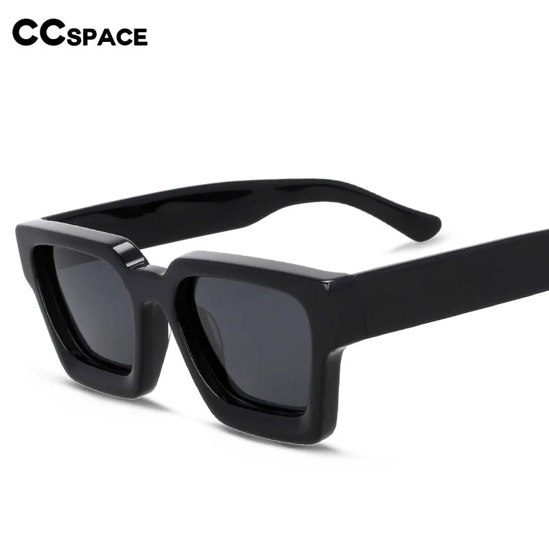 CCSpace Women's Full Rim Square Acetate Frame Polarized Sunglasses 54300