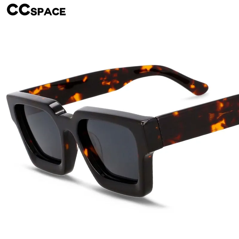 CCSpace Women's Full Rim Square Acetate Frame Polarized Sunglasses 54300