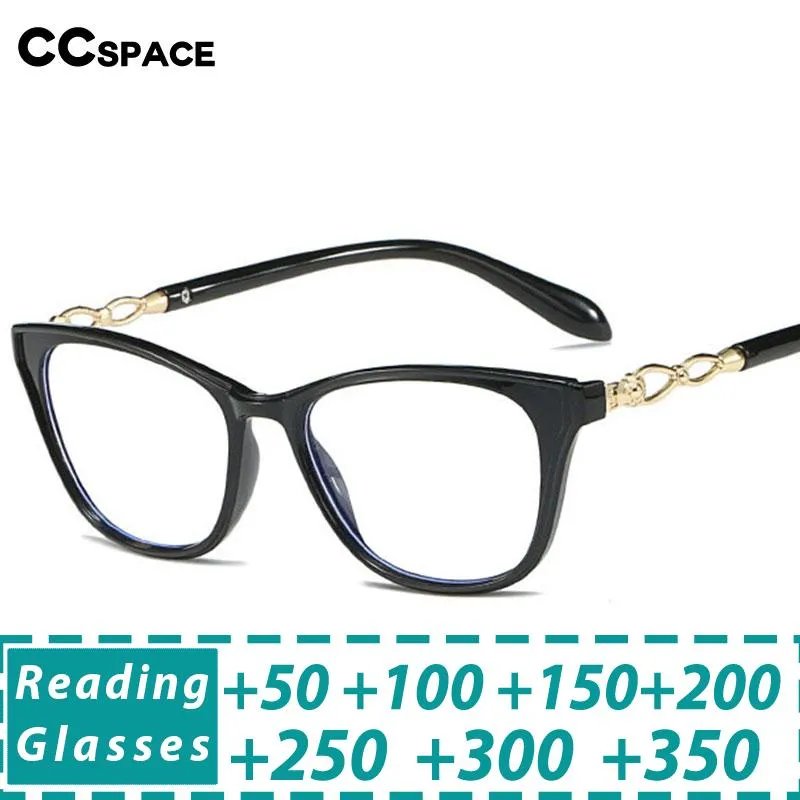 CCspace Women's Full Rim Square Acetate Hyperopic Reading Glasses 56156