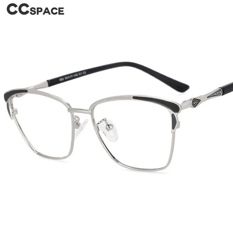 CCspace Women's Full Rim Square Alloy Frame Eyeglasses 54167