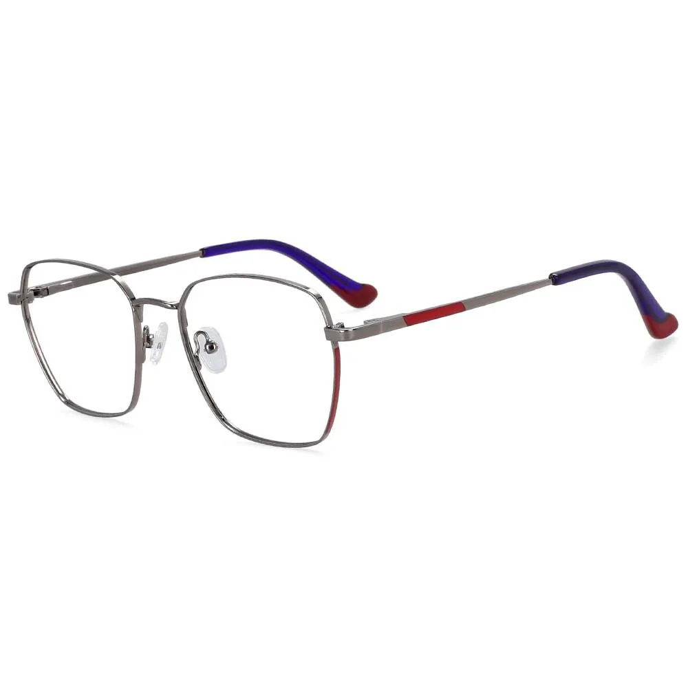 CCspace Women's Full Rim Square Alloy Frame Eyeglasses 54261