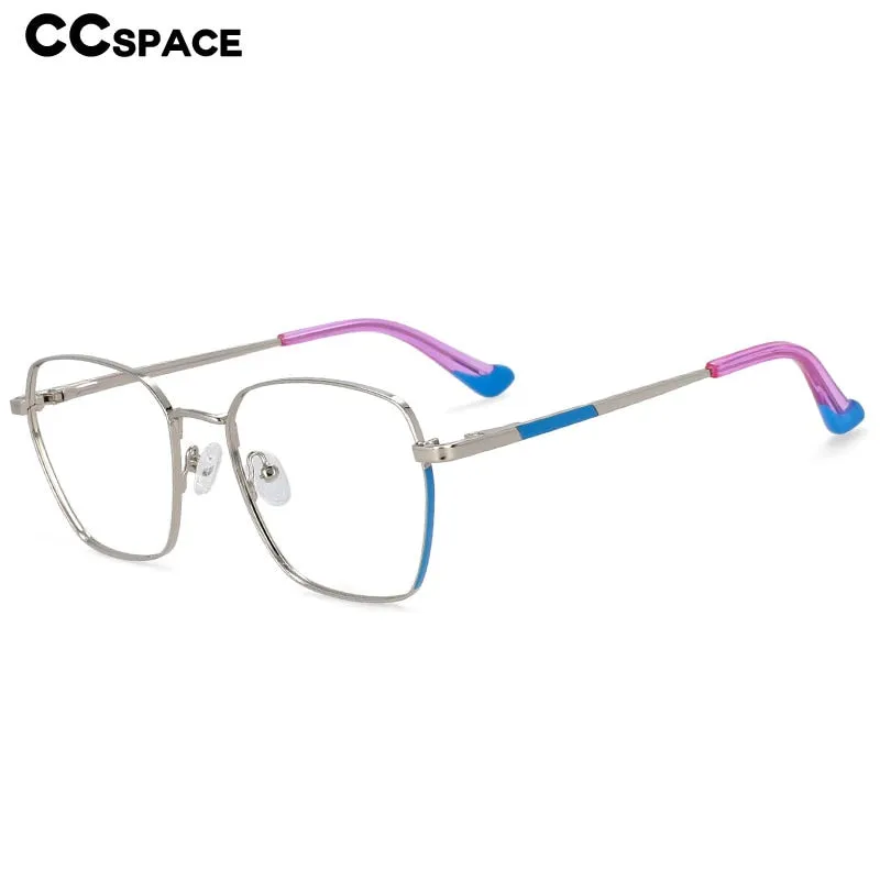 CCspace Women's Full Rim Square Alloy Frame Eyeglasses 54261