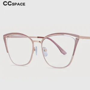 CCspace Women's Full Rim Square Cat Eye Alloy Eyeglasses 53545