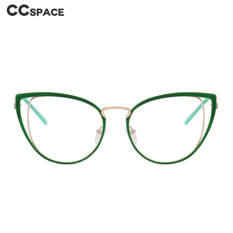 CCspace Women's Full Rim Square Cat Eye Alloy Eyeglasses 55583