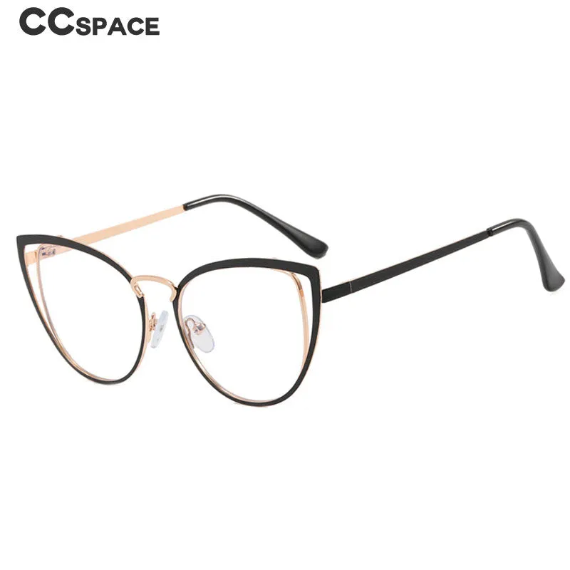 CCspace Women's Full Rim Square Cat Eye Alloy Eyeglasses 55583