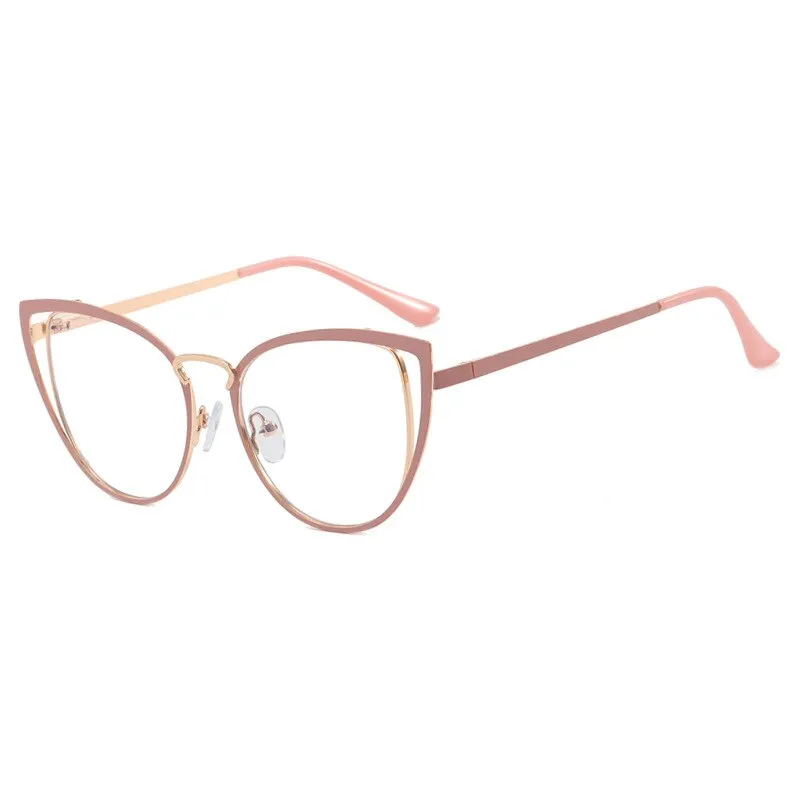 CCspace Women's Full Rim Square Cat Eye Alloy Eyeglasses 55583