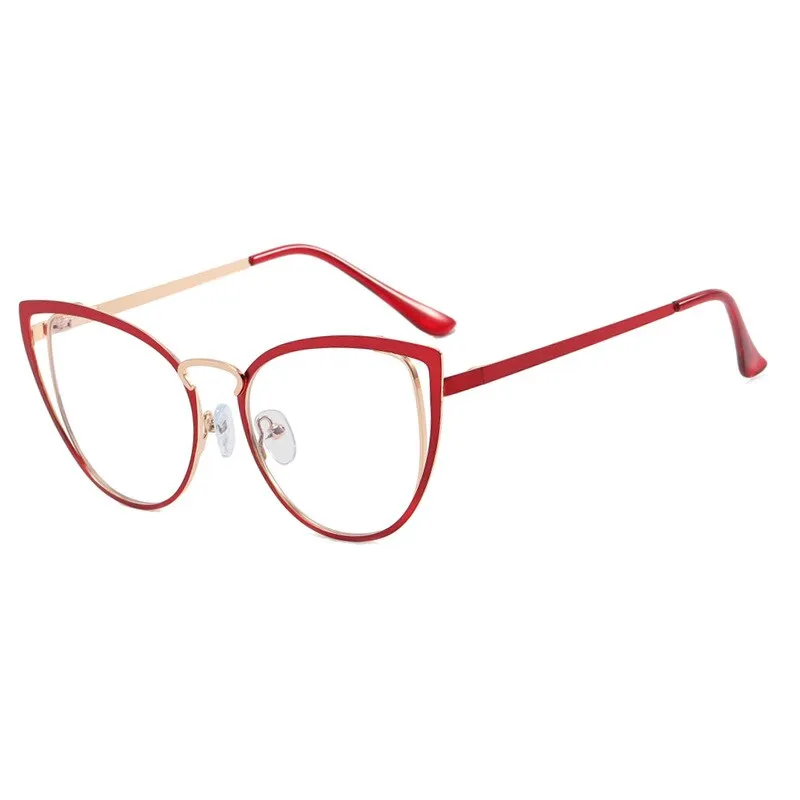 CCspace Women's Full Rim Square Cat Eye Alloy Eyeglasses 55583