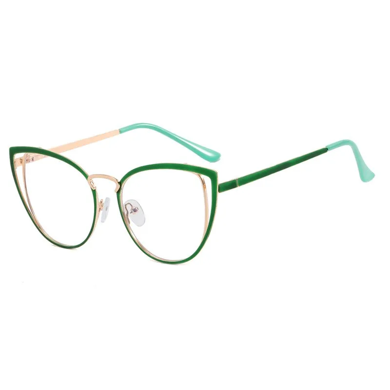 CCspace Women's Full Rim Square Cat Eye Alloy Eyeglasses 55583