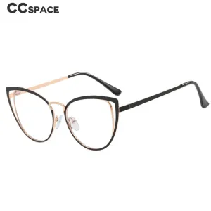 CCspace Women's Full Rim Square Cat Eye Alloy Eyeglasses 55583