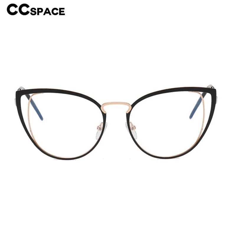 CCspace Women's Full Rim Square Cat Eye Alloy Eyeglasses 55583