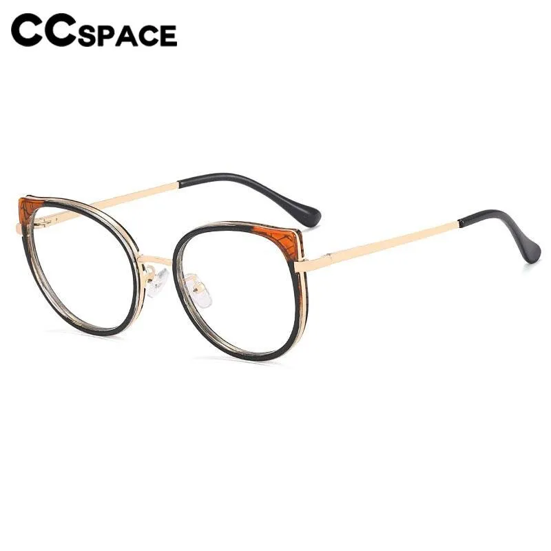 CCspace Women's Full Rim Square Cat Eye Tr 90 Alloy Eyeglasses 56751